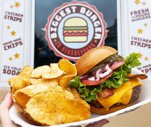 burger and chips from east coast burger works